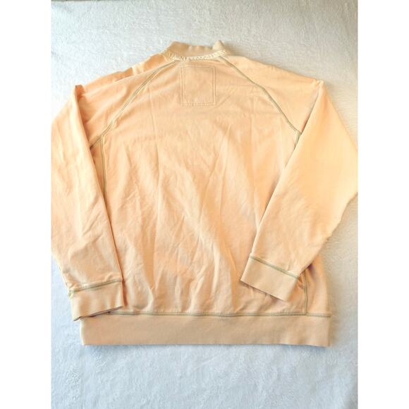 Tommy Bahama Quarter Zip Size XL Terry Cloth Pullover Peachy Pink Stretch - Picture 10 of 10